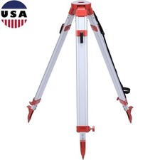 Aluminum Survey Tripod 5/8 Inch 11 Threaded Flat Head Durable Lightweight New