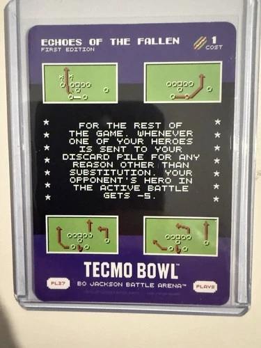 2026 Bo Jackson Battle Arena Tecmo Bowl SP Play Card `Echoes Of The Fallen` PL27