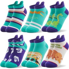 Boys Trainer Socks Colorful Short Kids Socks Cartoon Cotton Toddler Ge...
