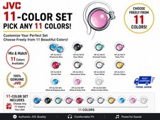 JVC Victor HP-AL102 Ear-Hook Stereo Headphones -11 Color - set of 11 pcs