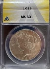 1923 Peace Silver Dollar ANACS MS63   7965042