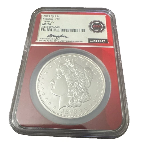 "1884-CC" Morgan Dollar 2023 Fiji 1 oz Silver NGC MS70