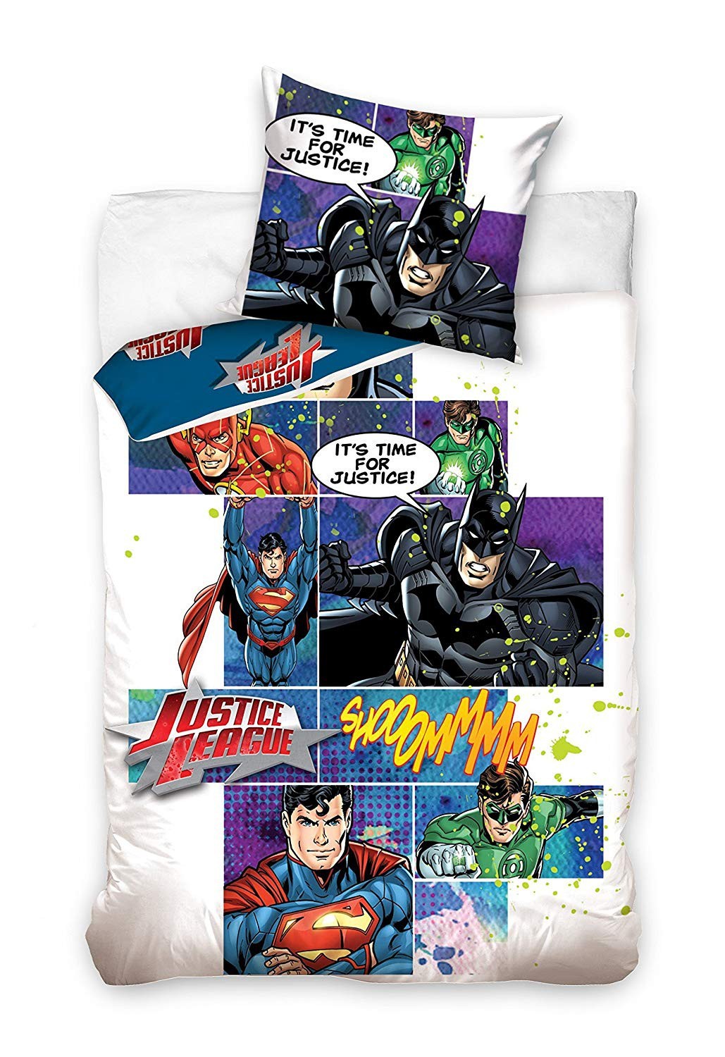 ЛИГА СПРАВЕДЛИВОСТИ Супермен Флэш Бэтмен Беттгарнитур БЕТТБЕЗУГ 160x200 см Baumwolle