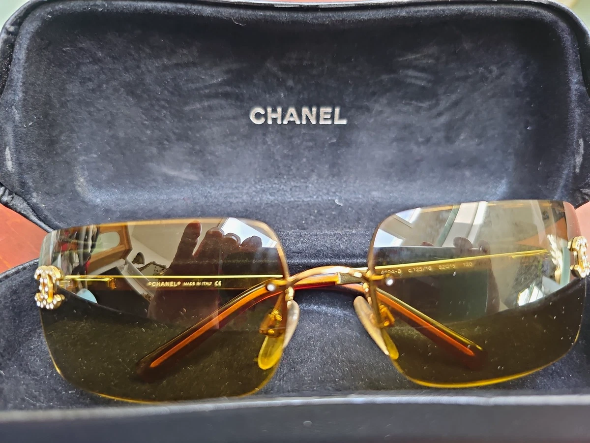 CHANEL Rimless Gold Sunglasses for Women | eBay