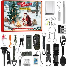 Survival Advent Calendar 2026 for Men Teens, 24 Days Christmas Countdown