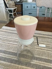 Vintage Pink Federal Housewares Nut Chopper Chicago IL Nibot Corp. Cottage Core 