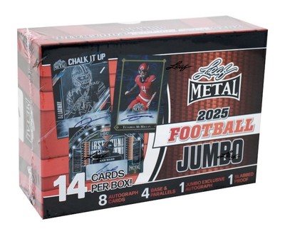 2025 LEAF METAL DRAFT FOOTBALL JUMBO BOX BLOWOUT CARDS