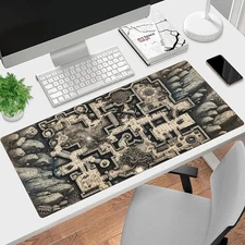 40*90cm Fantasy Dungeons and Dragons Map Large Gaming Mouse Pad, Anti slip Compu