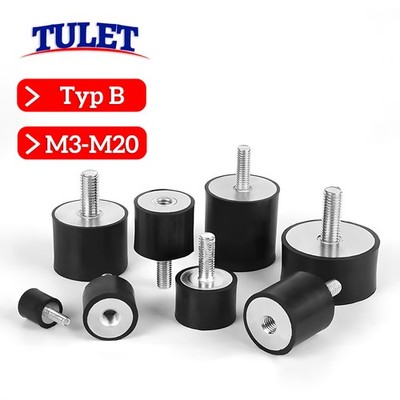 Gummipuffer Typ B Silentblock Schwingungsdämpfer Gummi-Metall-Puffer M3 bis M20