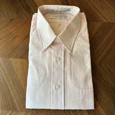 Vintage Van Heusen Editions Fitted Dress Shirt Light Pink 16 32/33