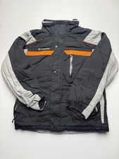 Columbia Ski Jacket Youth 10/12 Black Orange Colorblock Insulated Winter Warm