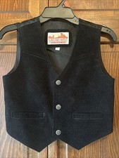 Saguaro West Genuine Leather Suede Vest Toddler Kids LargeWestern Cowboy Vintage