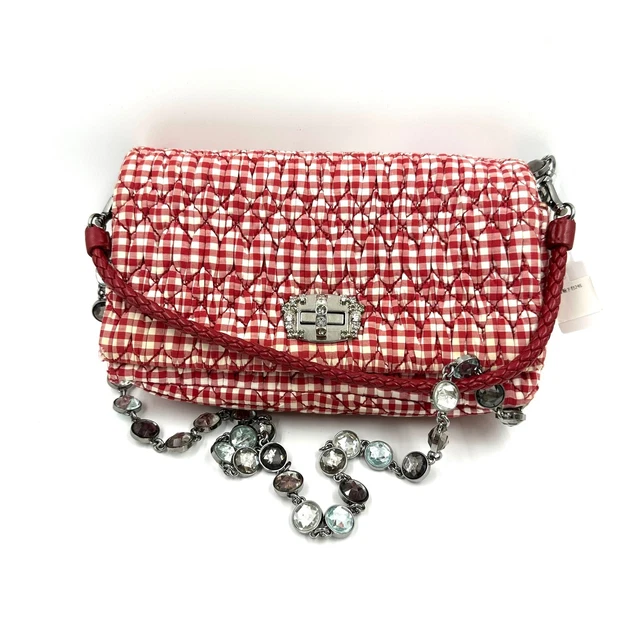 8.18 Live Pre-Owned  Miu Miu  Vichy Crystal Flap Shoulder Bag