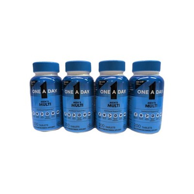 (4) One a Day Mens Complete Healthy Multivitamin Supplement 200 Tablets 06/2027