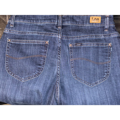 Lee Women s Relaxed Fit Straight Leg Jeans Classic Denim Mid Rise Blue Jeans