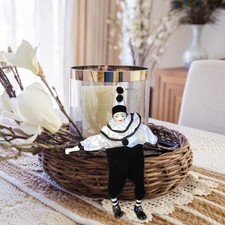Beautiful Harlequin Doll Porcelain Doll Traditional Model for Table Desk Decors
