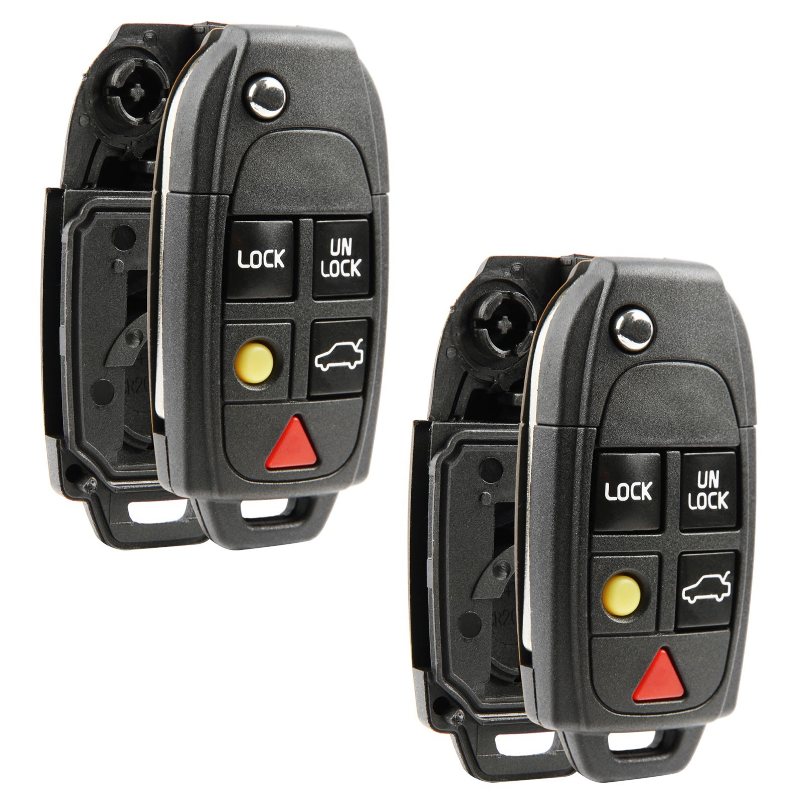 2x Remote Flip Key Fob Shell Case For Volvo (LQNP2T-APU)