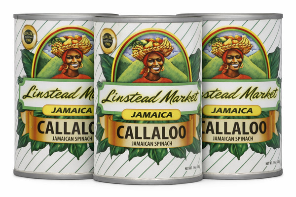 Linstead Market Jamaican Callaloo Spinach 19 oz latas - Paquete de 3 | Caribbean Greens