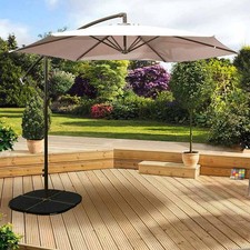 Pagoda Overhanging Parasol, 3m - Beige
