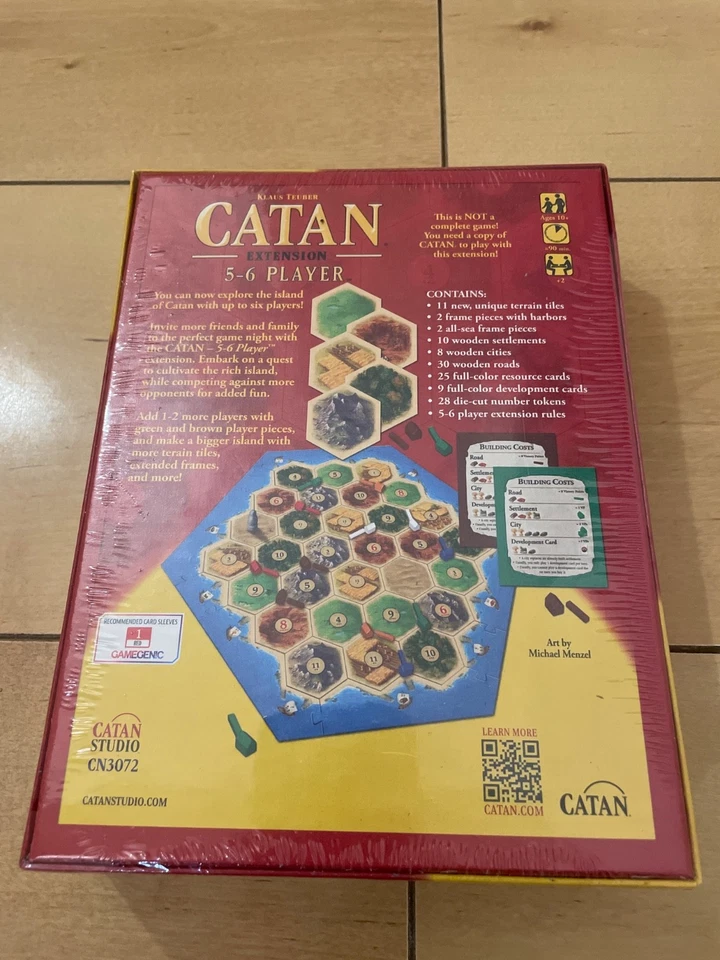 The Settlers of Catan 5-6 Player Extension Expansion Pack Klaus Teuber BNWT - Image 2 of 3
