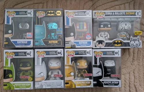 FUNKO POP! DC SUPER HEROES - BATMAN FIGURES (Lot Of 8 Figures)