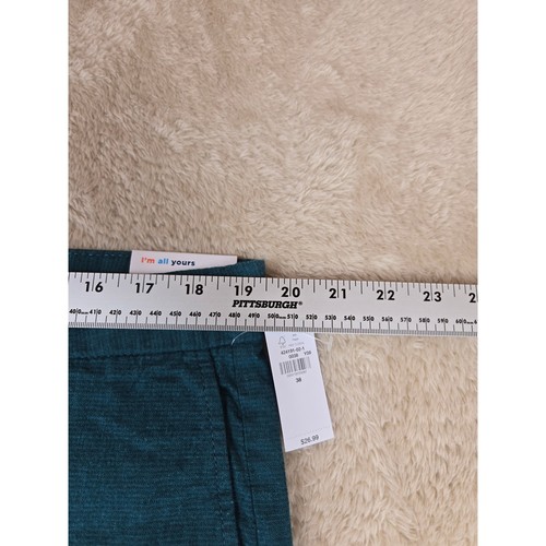 Old Navy Mens Slim Linen Blend Shorts 38 Teal Green 8 Inch Inseam NWT - Picture 3 of 10