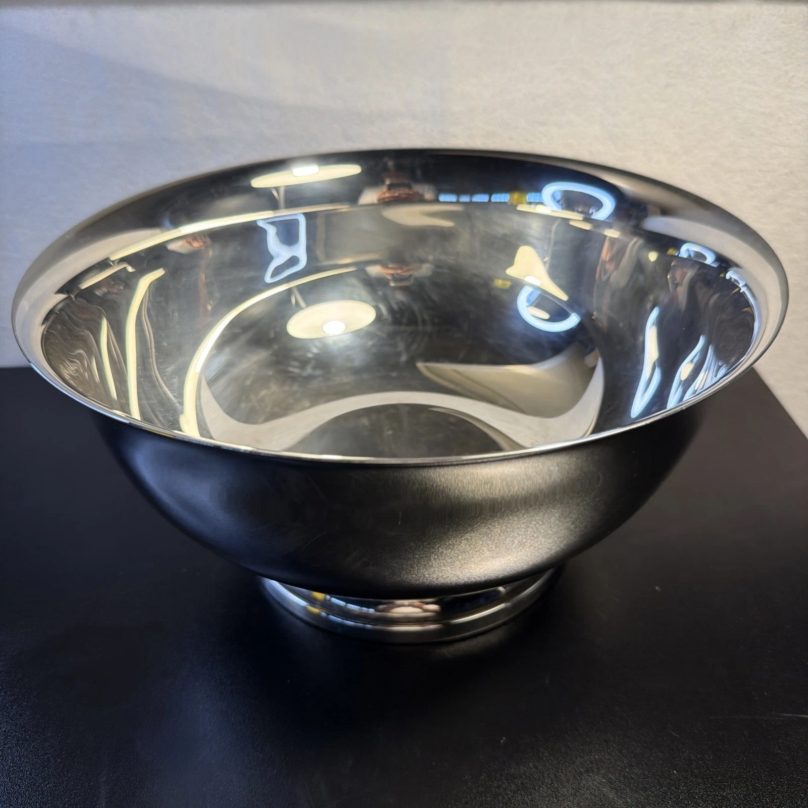 MCM Gorham Silver Plate Original Revere Footed Bowl 12” Model YC785 MCM Sticker