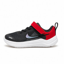Nike Downshifter 12 Boys Slip On Sneaker, Size 2C, Smoke Gray/Red -
