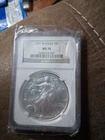 2007 W - Burnished - Silver American Eagle $1 - NGC MS70 - Brown Label