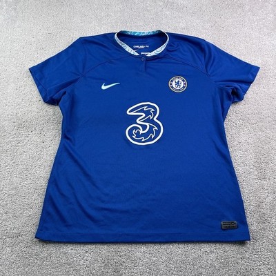 Chelsea FC Soccer Jersey Womens XL Blue Nike Slim Fit Home Kit 22-23 Futbol