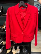 Tommy Hilfiger Ladies Red Button Front Blazer Size S
