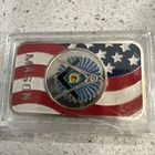 FreeMason Mason Enamel 1oz .999 Silver Bar Stonemason In Capsule
