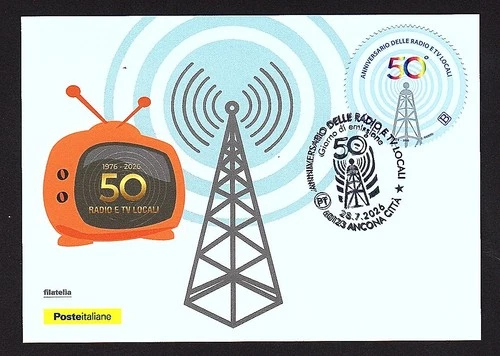 Italy 2026: Local Radio and TV - Official Postcard Poste Italiane