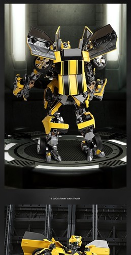 WeiJiang W8053 M03 Autobot Bee Car Film 18cm 7in Yellow Action Figure Robot Toy - Picture 10 of 23