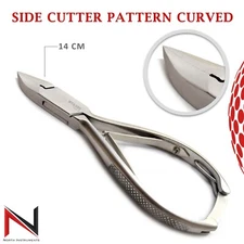 Side Cutter Pattern Handle Curved Chiropody Manicure Podiatry Nail Care Tool