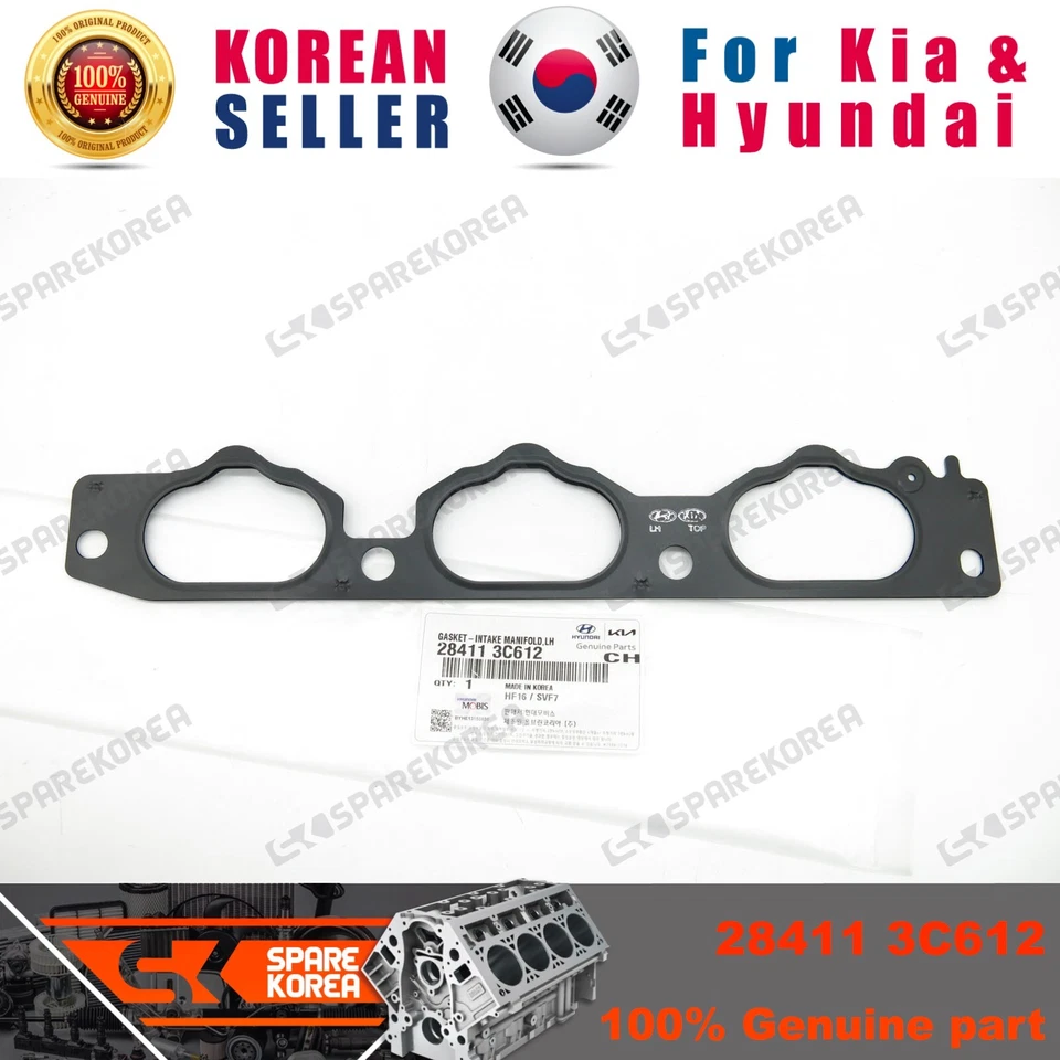 Genuine/OEM 284113C612 GASKET-INTAKE MANIFOLD,LH for Kia Mohave (Borrego) - Image 2 of 2