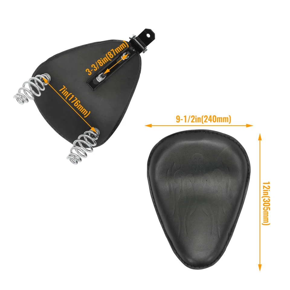 Bobber Motorcycle Solo Seat Spring Kit For Honda Shadow Spirit VT 1100 750 - Image 2 of 4