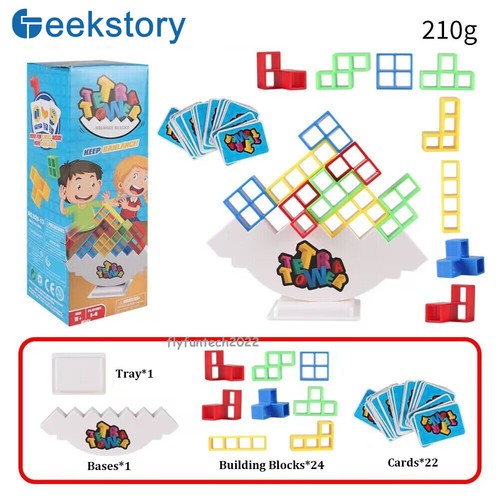 Tetra Tower Balance Game Swing Stacking Building Blocks for Family Games Parties - Picture 6 of 11