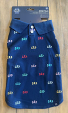 Navy Logo GAP Dog Polo Shirt - M or L - Multi-Color - Authentic - Buttons - NWT