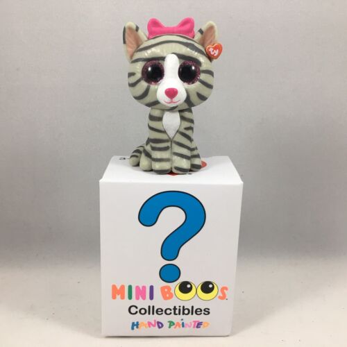 TY Beanie Boos Mini Boo KIKI Figura da collezione grigio Tabby Cat Series 1 (2 pollici) - Foto 1 di 2