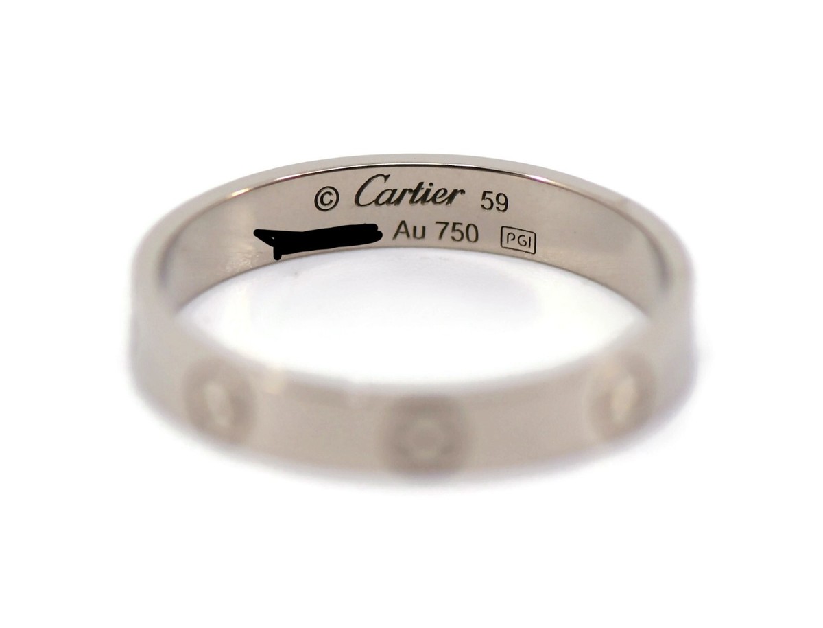 Cartier SM 18K White Gold Love Ring Size 59 | eBay