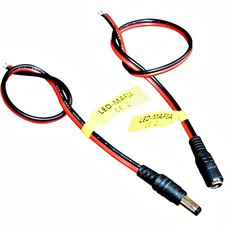 Socket 12V DC Cable Plug 5.5mm x 2.1mm Hollow Plug for CCTV Surveillance Camera