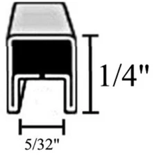 1/4 U Zinc Came Channel for Stained Glass Chicago 2501 - 24 feet (cut to 36")