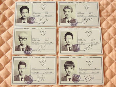EXO EXO-K 1st Album XOXO Wolf Photocard Set Kai Sehun Baekhyun Chanyeol Suho DO