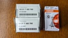 2 X Oem Bmw 1 Osram H7 12v 55w Auto Motorcycle Halogen Headlight Bulbs New