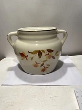 VTG Halls Superior Autumn Leaf Jewel 2.5 Qt 2 Handel Bean Pot 6 In H 9” W T2