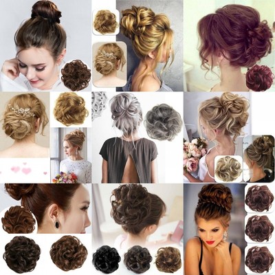 Curly Messy Bun Hair Piece Scrunchie Updo Cover Hair Extensions