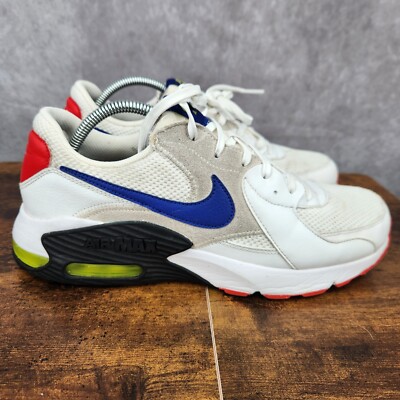Nike Air Max Excee Running Shoes Mens 10 White Blue Sneakers Trainers CD4165-101