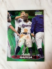 Adolis Garcia 2024 Topps Stadium Club Chrome #206 Green Refractor Texas Rangers