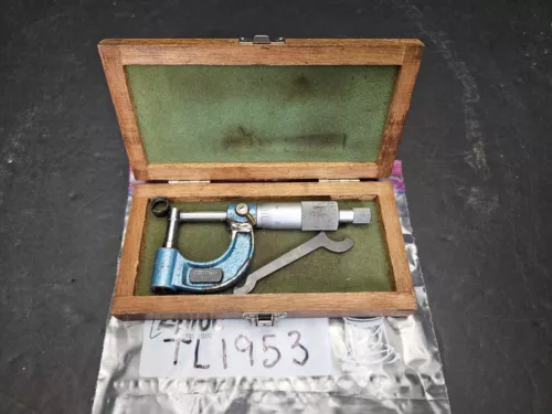 VTG FOWLER #52-510-601 0-1" .0001" CYLINDRICAL TUBE MICROMETER W/CASE (TL1953)